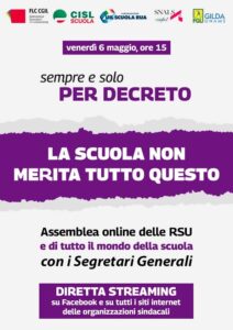 AL VIA LA MOBILITAZIONE | Le dichiarazioni del Segretario generale UIL Scuola, Pino Turi, nell’assemblea unitaria RSU