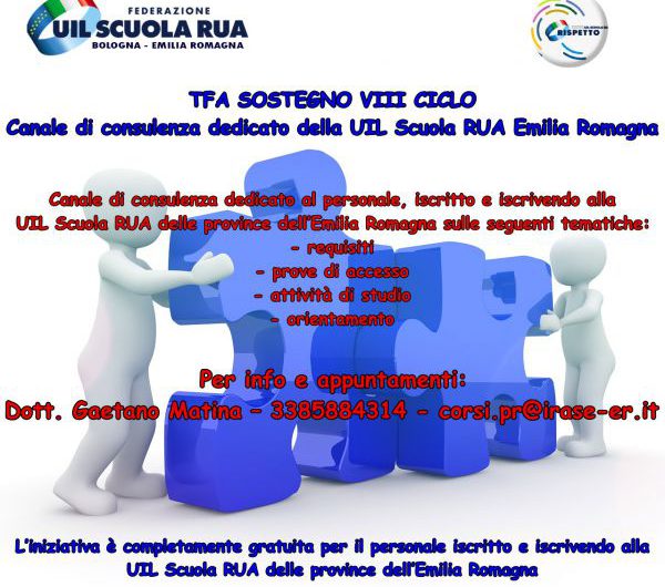 TFA SOSTEGNO VIII CICLO Canale di consulenza dedicato della  UIL Scuola RUA Emilia Romagna