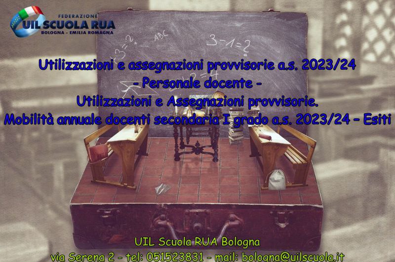 UAT di Bologna | Mobilità annuale docenti secondaria I grado a.s. 2023/24 – Esiti