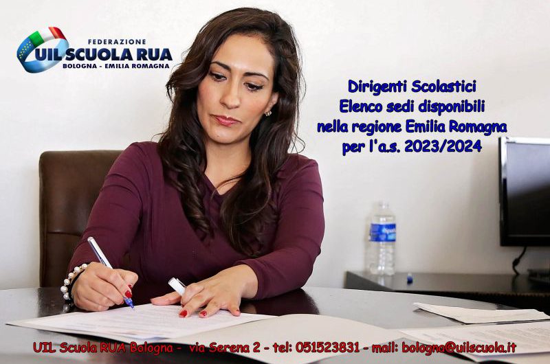 USR Emilia Romagna | Dirigenti Scolastici – Elenco sedi disponibili per a.s. 2023/2024