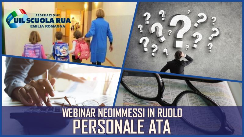 Webinar “Personale ATA neo immesso in ruolo: periodo di prova, adempimenti, dichiarazione dei servizi e cenni normativi relativi alla ricostruzione di carriera”