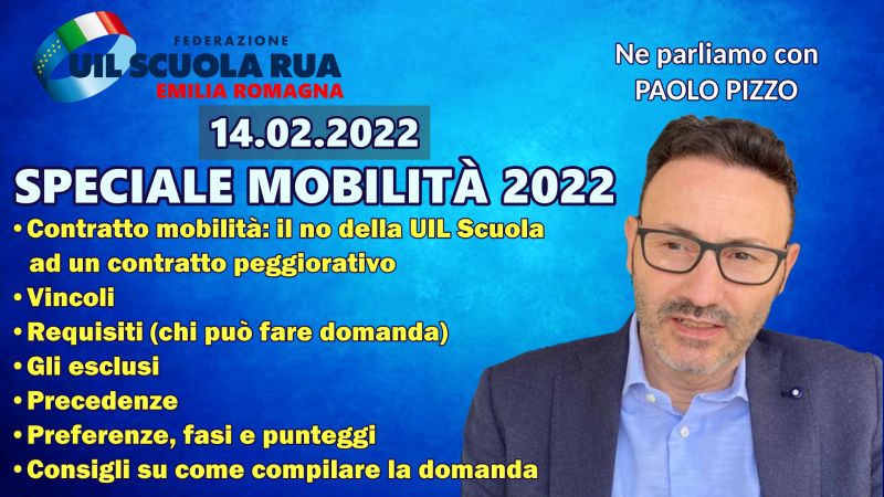 Speciale mobilità 2022 | lunedì 14 febbraio dalle ore 15.00 alle ore 17.30