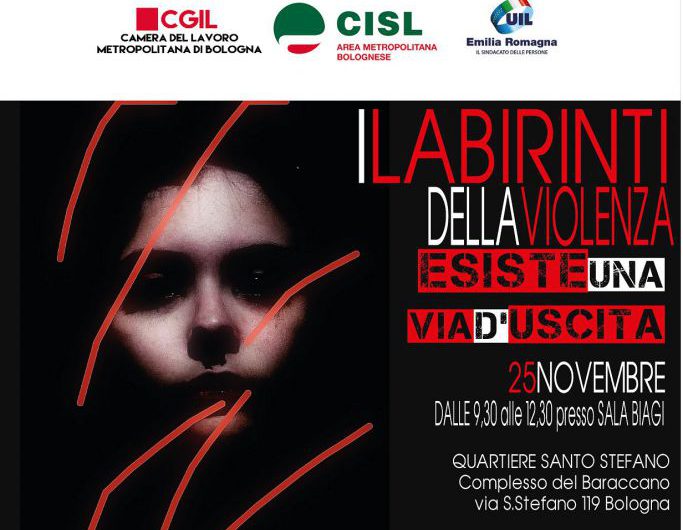 INIZIATIVA CONFEDERALE | Violenza contro le donne: convegno 25 novembre a Bologna 25 Novembre @ 9:30 – 13:00