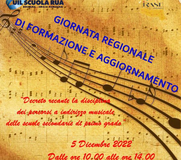 IRASE EMILIA ROMAGNA | Giornata regionale di formazione e aggiornamento “Decreto recante la disciplina dei percorsi a indirizzo musicale delle scuole secondarie di primo grado”