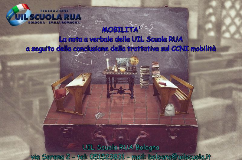 MOBILITA’ | La nota a verbale della UIL Scuola RUA a seguito della conclusione della trattativa sul CCNI mobiltà