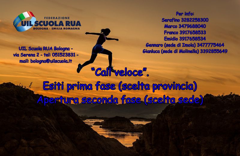 USR EMILIA ROMAGNA | Callveloce–Esiti prima fase(scelta provincia)-Apertura seconda fase(scelta sede)