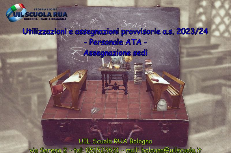 UAT di Bologna | Assegnazioni e utilizzazioni provvisorie ATA a.s. 2023/24 – Assegnazione Sedi