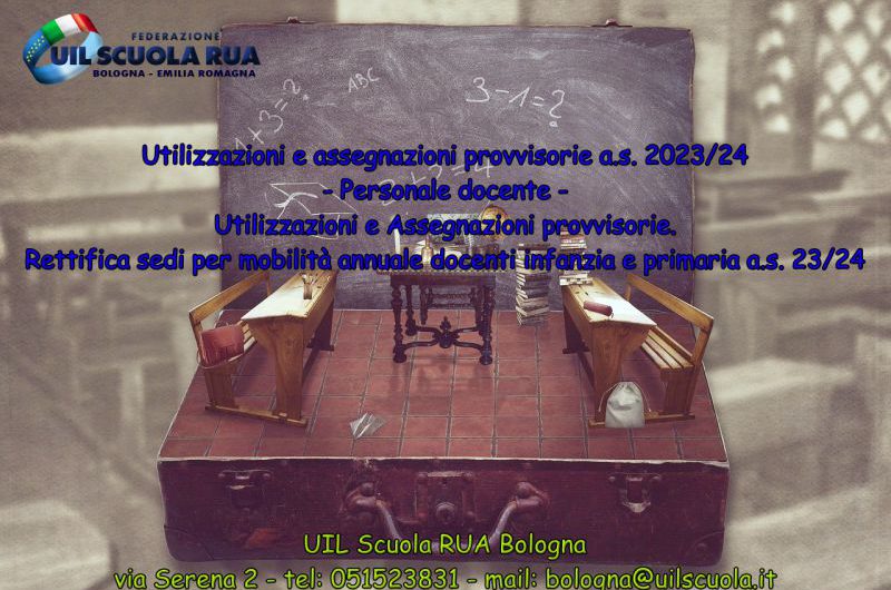 UAT di Bologna | Rettifica sedi per mobilità annuale docenti infanzia e primaria a.s. 23/24