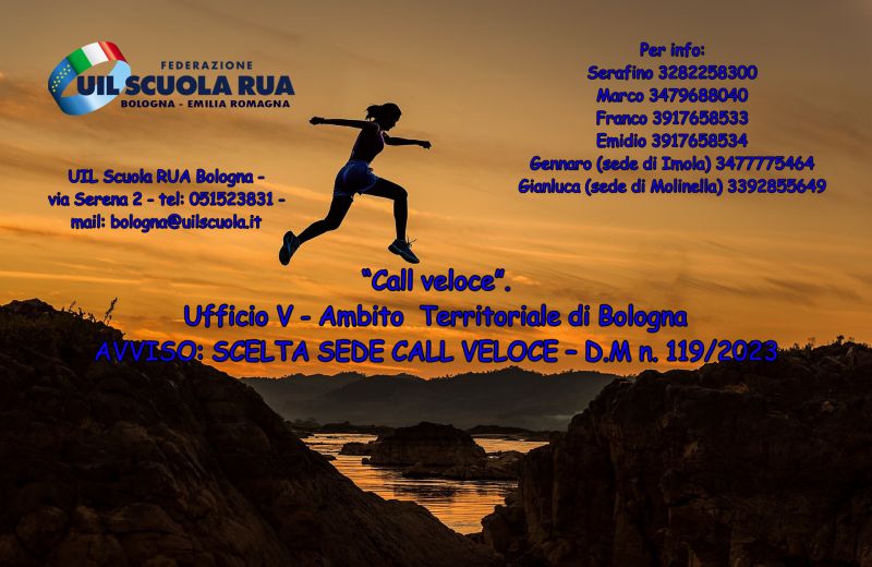 UAT di Bologna | AVVISO: SCELTA SEDE CALL VELOCE – D.M n. 119/2023
