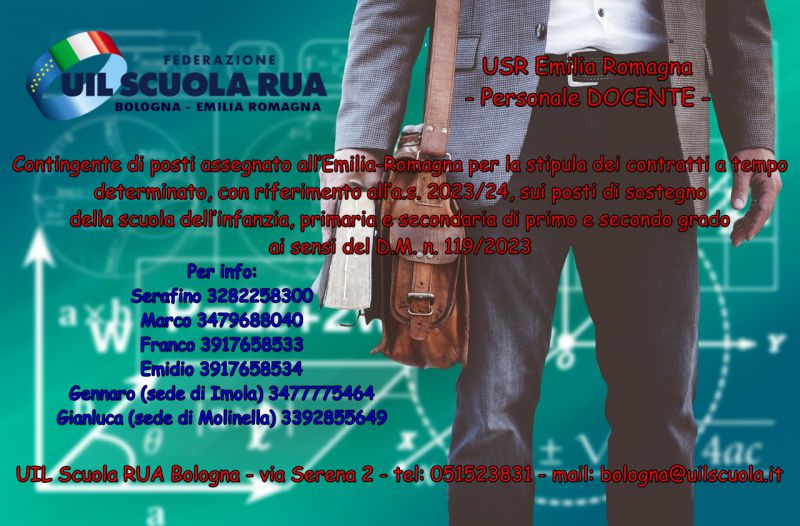 USR EMILIA ROMAGNA | CONTINGENTE PROCEDURA DI CUI AL D.M. N. 119/2023