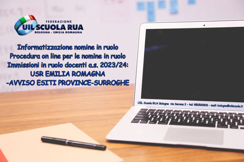 USR Emilia Romagna | Immissioni in ruolo personale docente a.s.2023/24-AVVISO ESITI PROVINCE-SURROGHE