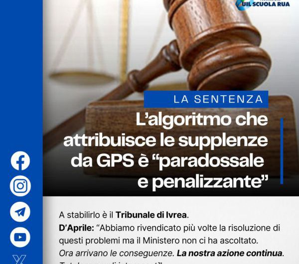 L’algoritmo che attribuisce le supplenze da GPS è “paradossale e penalizzante”: arriva la sentenza