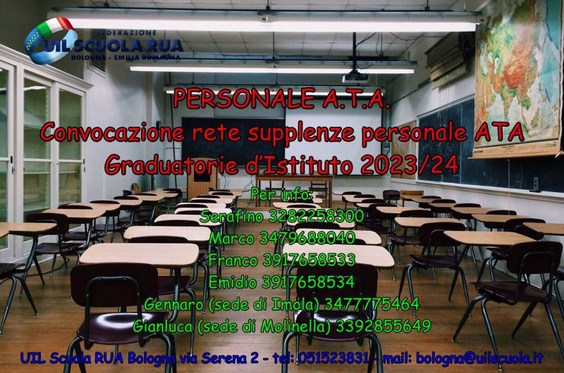 Stipula contratti a tempo determinato personale A.T.A . – a.s. 2023/2024