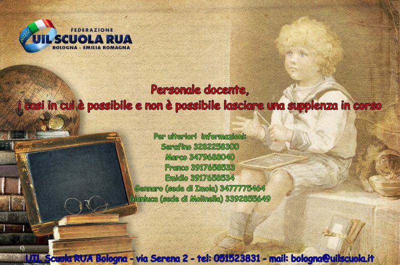 Scheda | Personale docente, i casi in cui è possibile e non è possibile lasciare una supplenza in corso