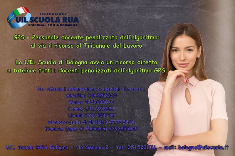 GPS – Personale docente penalizzato dall’algoritmo: al via il ricorso al Tribunale del Lavoro