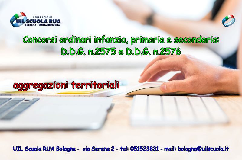 USR EMILIA ROMAGNA | Concorsi ordinari infanzia, primaria e secondaria: D.D.G. n.2575 e D.D.G. n.2576