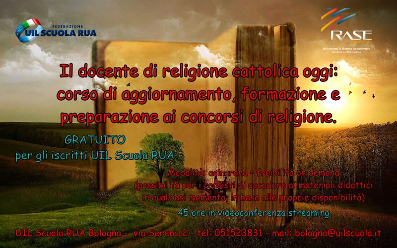 Dipartimento Nazionale UIL Scuola IRC e IRASE | Il docente di religione cattolica oggi: corso di aggiornamento, formazione e preparazione ai concorsi di religione.