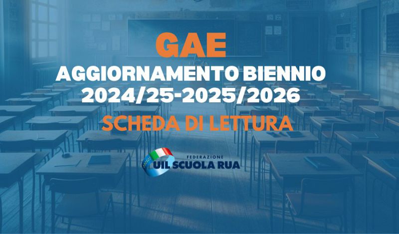 Aggiornamento Graduatorie ad Esaurimento 2024/25 – 2025/26 – LA NOSTRA SCHEDA