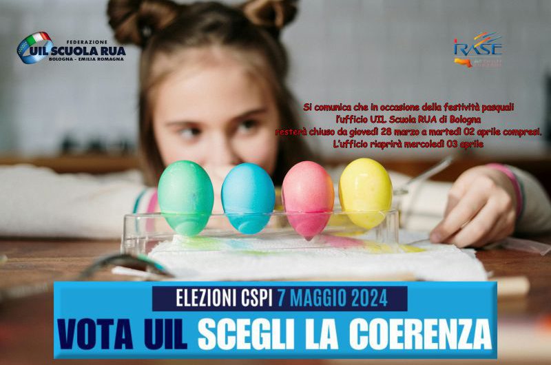 Chiusura ufficio UIL Scuola in occasione della festività pasquali