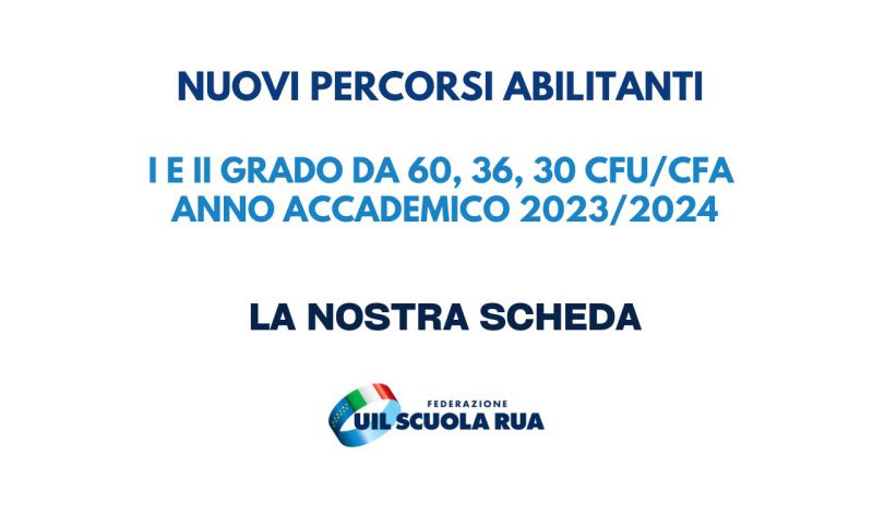 Nuovi percorsi abilitanti I e II grado – La nostra scheda di sintesi