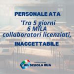 D’Aprile: “Tra cinque giorni 6 mila i collaboratori scolastici verranno licenziati”