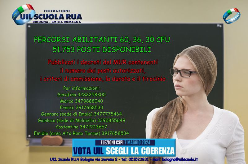 Percorsi abilitanti 60, 36, 30 CFU – 51.753 posti disponibili