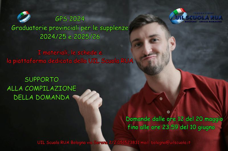 GPS 2024 | Graduatorie provinciali per le supplenze 2024/25 e 2025/26 – SUPPORTO ALLA COMPILAZIONE DELLA DOMANDA