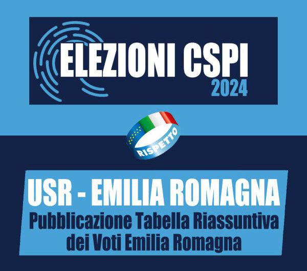 USR EMILIA ROMAGNA | Elezioni CSPI 2024-pubblicazione tabella di riassunzione dei voti Emilia-Romagna
