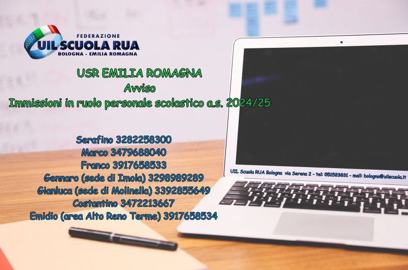 USR EMILIA ROMAGNA | Avviso – Immissioni in ruolo personale scolastico a.s. 2024/25