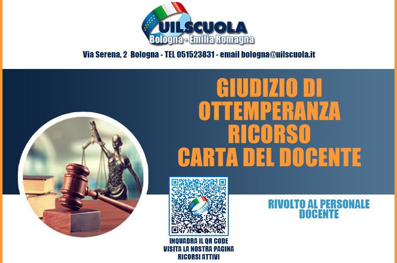 Ricorso Carta del Docente | Sentenza definitiva ma non ancora eseguita? Al via la procedura di ottemperanza!
