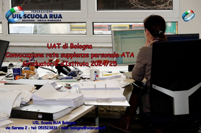 UAT di Bologna | Convocazione rete supplenze personale ATA – Graduatorie d’Istituto 2024/25