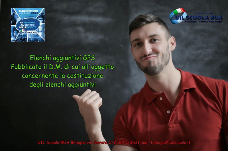 Elenchi aggiuntivi GPS – Pubblicato il D.M. concernente la costituzione degli elenchi aggiuntivi