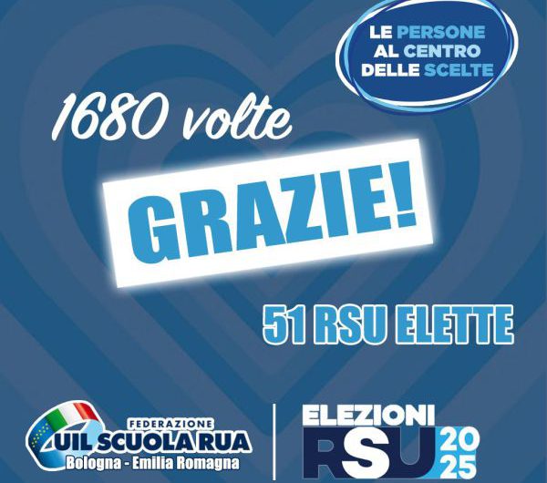 Elezioni RSU UIL SCUOLA RUA BOLOGNA | Risultato straordinario – Consenso superiore al 13%
