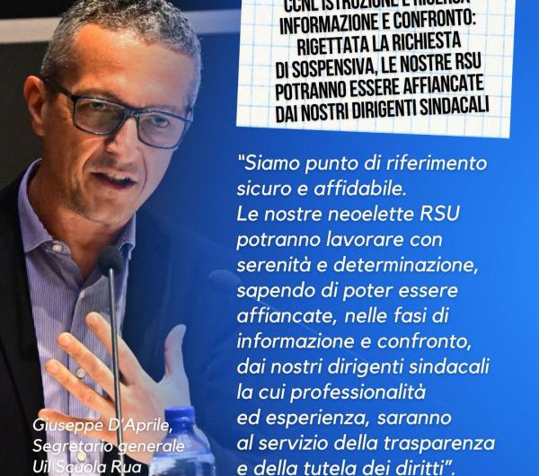 CCNL Istruzione e ricerca, informazione e confronto. Le nostre RSU potranno essere affiancate dai nostri dirigenti sindacali