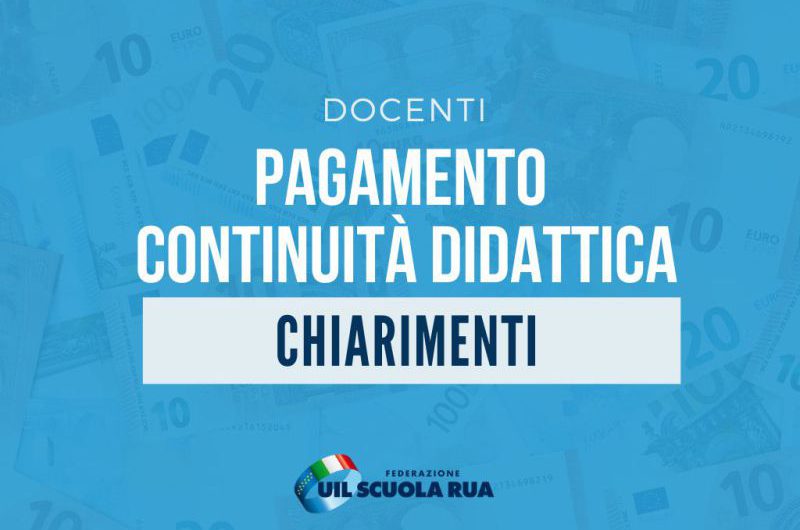 Pagamento per continuità didattica: chiarimenti per il personale docente