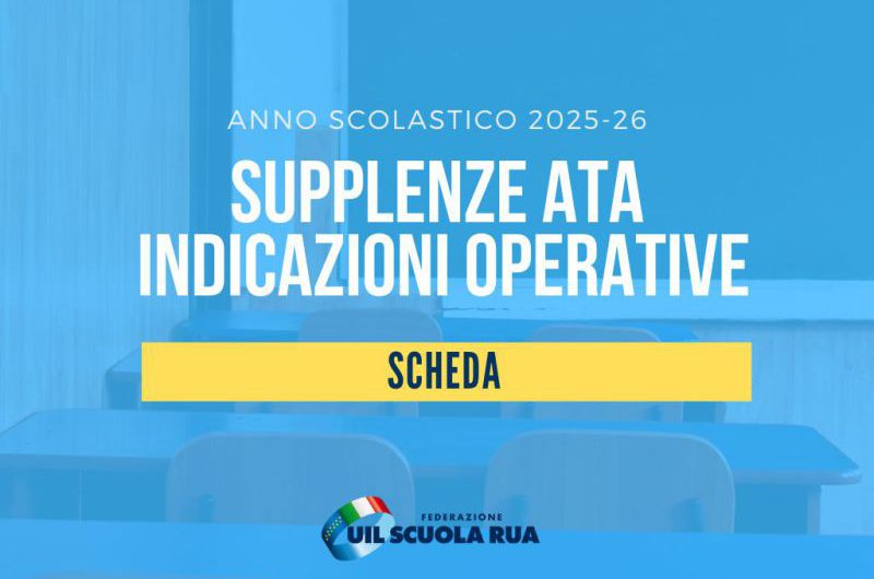 Supplenze ATA 2025/26, indicazioni operative [SCHEDA]