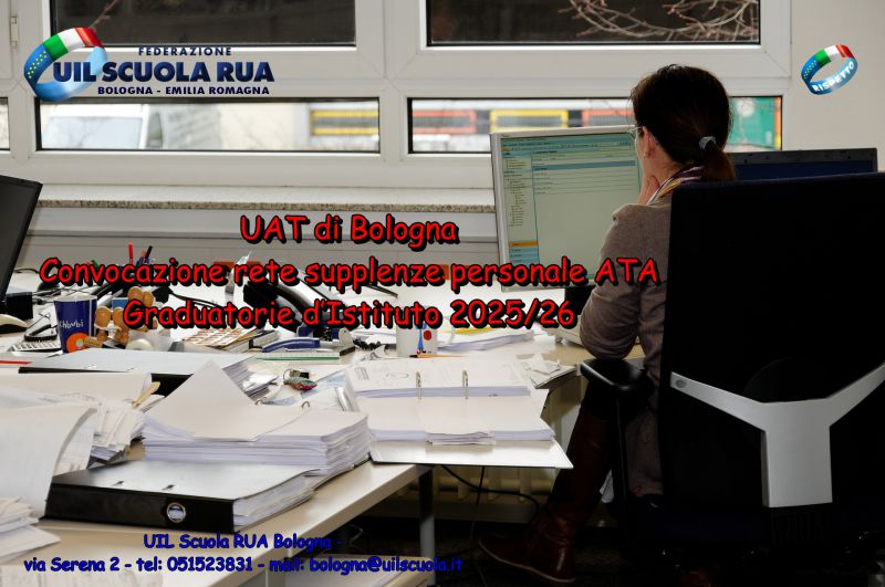 UAT di Bologna | Convocazione rete supplenze personale ATA – Graduatorie d’Istituto 2025/26