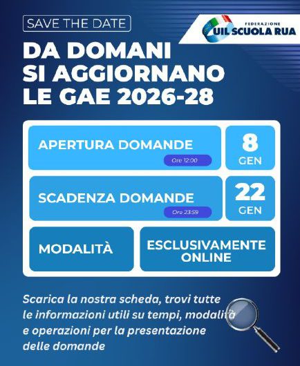 Graduatorie ad Esaurimento 2026/28: tempi, modalità e operazioni per la presentazione delle domande [Scheda]