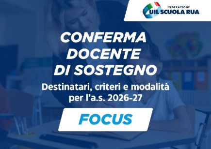 Conferma docente di sostegno a.s. 2026/27: destinatari, criteri e modalità