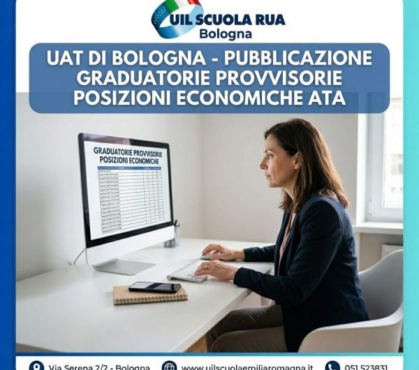 UAT di Bologna | Graduatorie provvisorie procedura selettiva posizioni economiche personale ATA