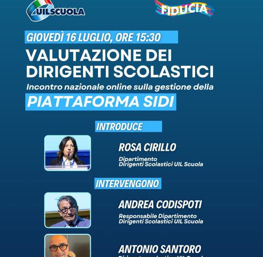 Incontro nazionale online sulla Gestione della piattaforma SIDI