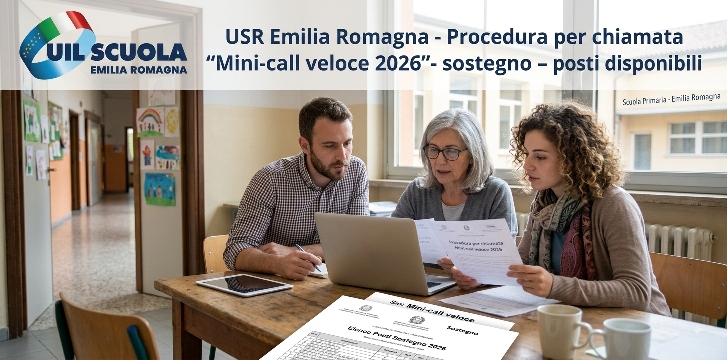 USR Emilia Romagna | Procedura per chiamata “Mini-call veloce 2026”- sostegno – posti disponibili