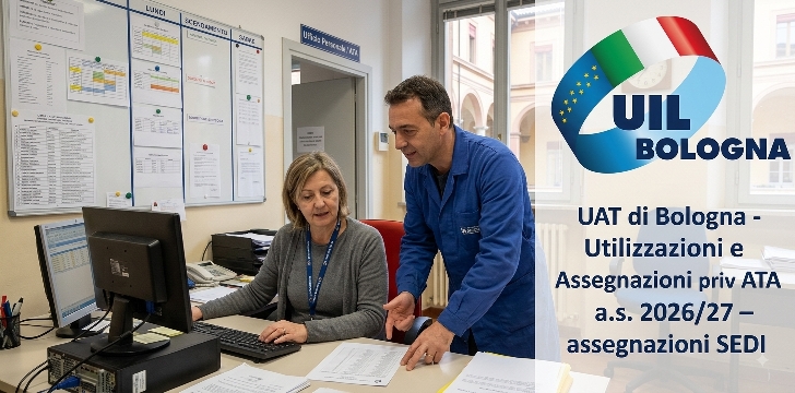 UAT di Bologna | Utilizzazioni e Assegnazioni provvisorie ATA a.s. 2026/27 – assegnazioni SEDI