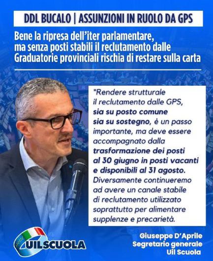 DDL Bucalo, D’Aprile: “Il precariato si elimina solo trasformando l’organico”