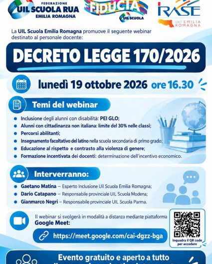 WEBINAR DECRETO LEGGE 170/2026 – lunedì 19 ottobre 2026 ore 16.30